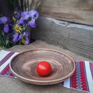 Large natural color terracotta dish
