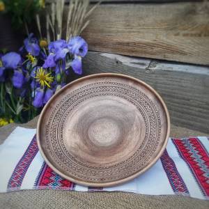 Large natural color terracotta dish