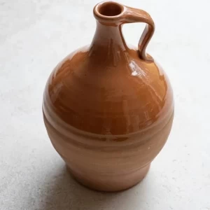 Natural color terracotta jug